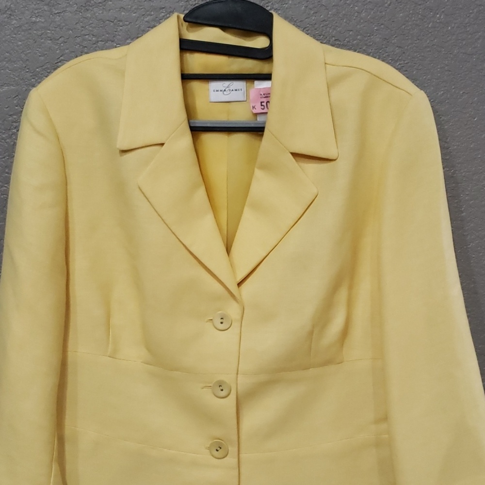 Womens linen blazer jacket size 14 - Picture 6 of 8